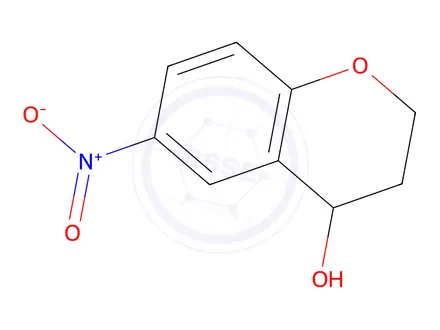 Chemical structure of 6-Nitrochroman-4-ol