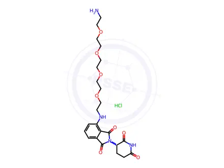 Chemical structure of -PEG4-amine