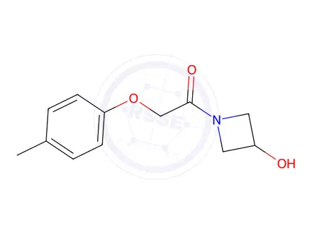 Chemical structure of 1-(3-hydroxyazetidin-1-yl)-2-(4-methylphenoxy)ethan-1-one