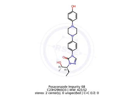 Chemical structure of Posaconazole Impurity 23 DiHCl
