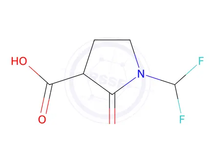 Chemical structure of 1-(Difluoromethyl)-2-oxopyrrolidine-3-carboxylic acid