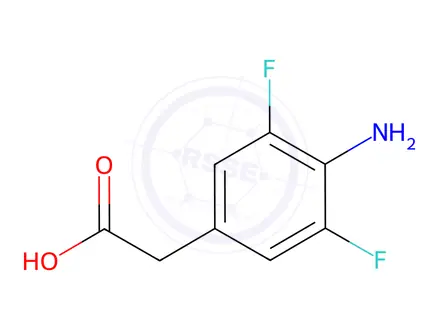 Chemical structure of 2-(4-Amino-3,5-difluorophenyl)acetic acid