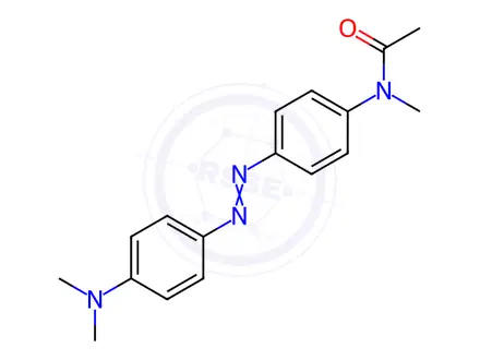 Chemical structure of 4'-[[p-(Dimethylamino)phenyl]azo]-N-methylacetanilide