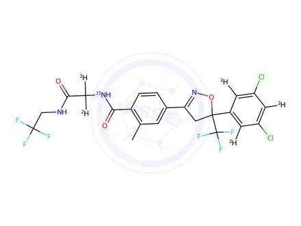 Chemical structure of Fluralaner-d5-15N