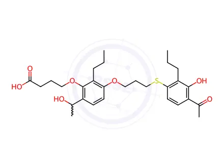 Chemical structure of Hydroxy Tipelukast-d6