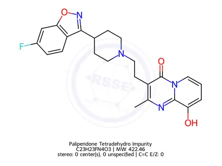 Chemical structure of 6,7,8,9-Dehydro Paliperidone