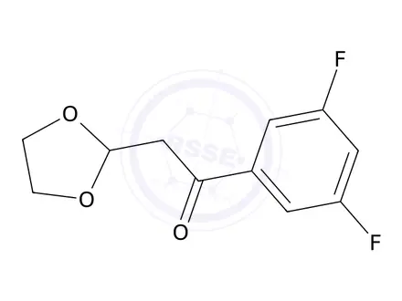 Chemical structure of 1-(3,5-Difluoro-phenyl)-2-(1,3-dioxolan-2-yl)-ethanone