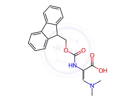 Chemical structure of 2-((((9H-Fluoren-9-yl)methoxy)carbonyl)amino)-3-(dimethylamino)propanoic acid