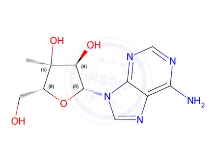 Chemical structure of 3'-beta-C-Methyladenosine