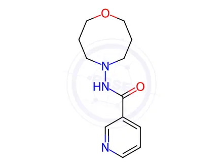 Chemical structure of N-(1,5-Oxazocan-5-yl)nicotinamide