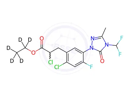 Chemical structure of Carfentrazone Ethyl-d5