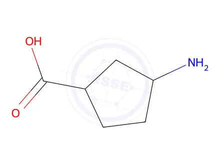 Chemical structure of 3-Aminocyclopentanecarboxylic acid