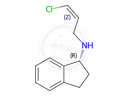 Chemical structure of N-Despropargyl N-(1-Chloroprop-1-ene) Rasagiline