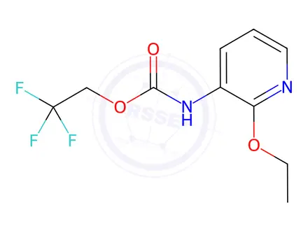 Chemical structure of 2,2,2-trifluoroethyl N-(2-ethoxypyridin-3-yl)carbamate