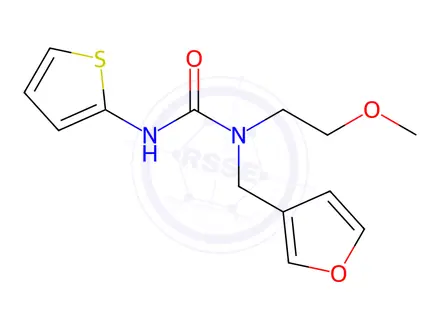 Chemical structure of 1-(Furan-3-ylmethyl)-1-(2-methoxyethyl)-3-(thiophen-2-yl)urea