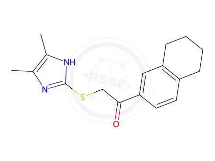 Chemical structure of 2-((4,5-Dimethyl-1H-imidazol-2-yl)thio)-1-(5,6,7,8-tetrahydronaphthalen-2-yl)ethan-1-one
