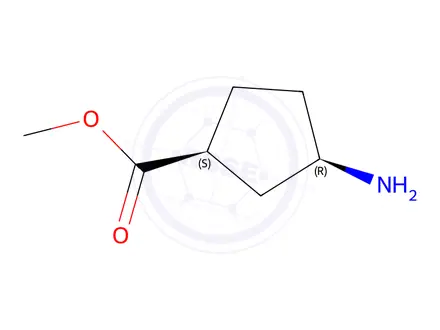 Chemical structure of Cis(1S,2R)-Methyl 3-aMinocyclopentanecarboxylate hydrochloride