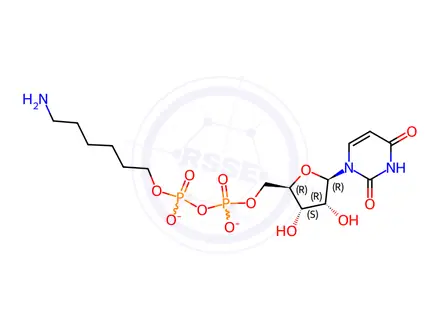 Chemical structure of URIDINE-5'-DIPHOSPHOHEXANOLAMINE SODIUM