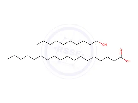 Chemical structure of stearic acid, ester with decanol