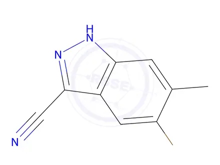 Chemical structure of 5-Bromo-6-methyl-1H-indazole-3-carbonitrile