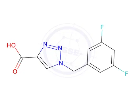Chemical structure of 1-[(3,5-difluorophenyl)methyl]-1h-1,2,3-triazole-4-carboxylic acid