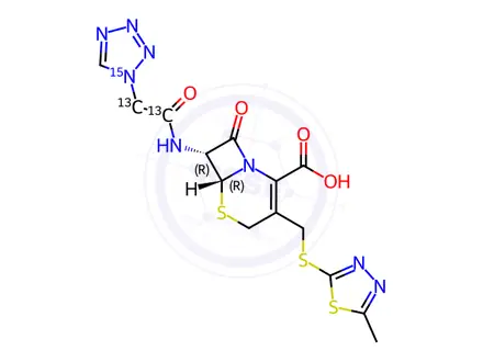Chemical structure of Cefazolin-[13C2,15N]