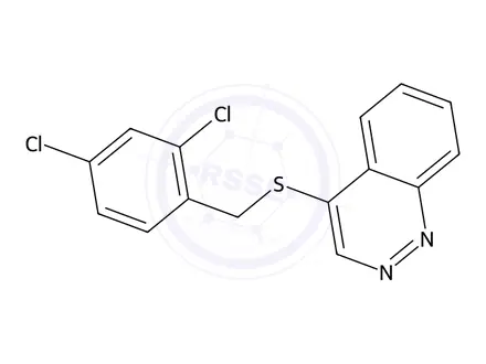 Chemical structure of 4-((2,4-Dichlorobenzyl)thio)cinnoline