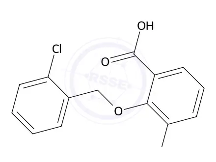 Chemical structure of 2-((2-Chlorobenzyl)oxy)-3-methoxybenzoic acid