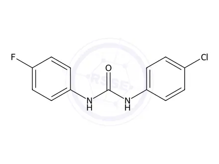 Chemical structure of 1-(4-Chlorophenyl)-3-(4-fluorophenyl)urea