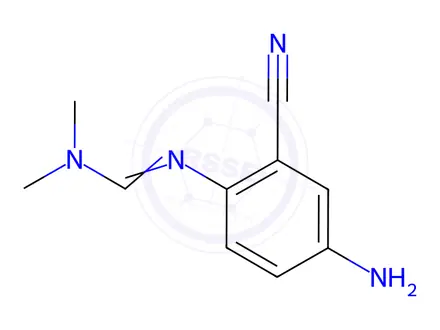 Chemical structure of N'-(4-Amino-2-cyanophenyl)-N,N-dimethylformimidamide
