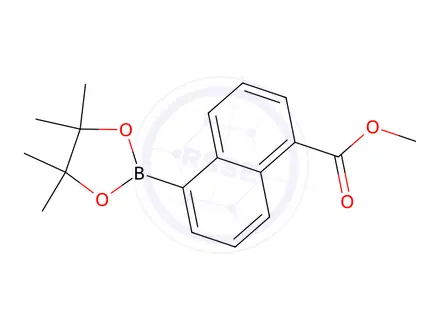 Chemical structure of Methyl 5-(4,4,5,5-tetramethyl-1,3,2-dioxaborolan-2-yl)-1-naphthoate