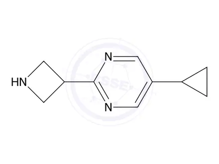 Chemical structure of 2-(Azetidin-3-yl)-5-cyclopropylpyrimidine