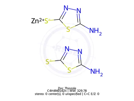 Chemical structure of Zinc Thiozole