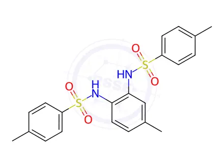Chemical structure of N,N'-(4-Methyl-1,2-phenylene)bis[4-methylbenzenesulfonamide]