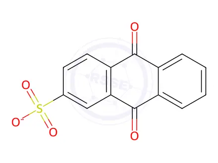 Chemical structure of Anthraquinone-2-sulfonic Acid Sodium Salt Monohydrate
