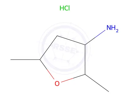 Chemical structure of 2,5-dimethyloxolan-3-amine hydrochloride