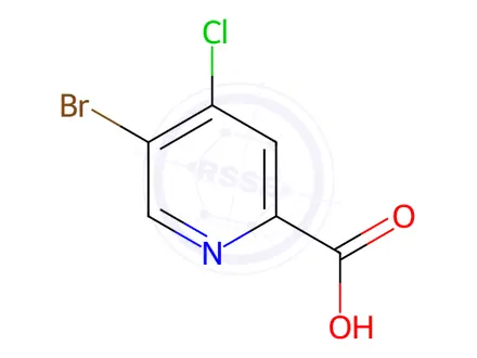 Chemical structure of 5-Bromo-4-chloropicolinic acid