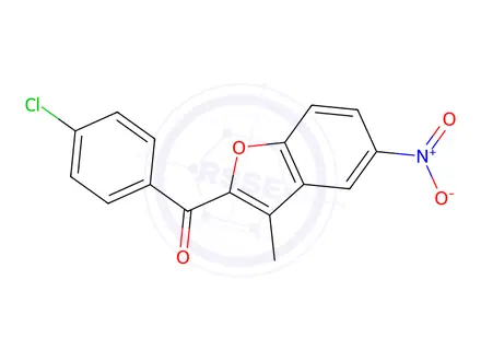 Chemical structure of (4-Chlorophenyl)(3-methyl-5-nitro-1-benzofuran-2-yl)methanone