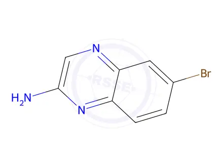 Chemical structure of 6-Bromoquinoxalin-2-amine