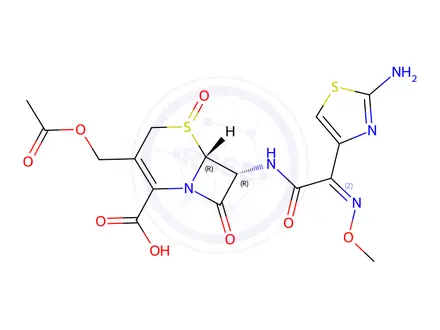 Chemical structure of Cefotaxime oxidation Impurity 1