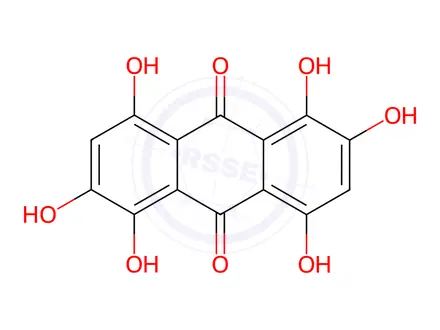 Chemical structure of 1,2,4,5,6,8(or1,2,4,5,7,8)-hexahydroxyanthraquinone
