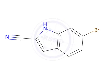 Chemical structure of 6-Bromo-1H-indole-2-carbonitrile