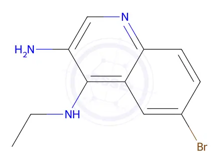 Chemical structure of 6-Bromo-n4-ethylquinoline-3,4-diamine