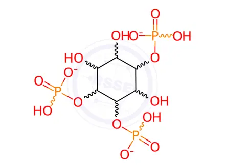 Chemical structure of D-myo-Inositol 1,4,5-Trisphosphate Trilithium Salt