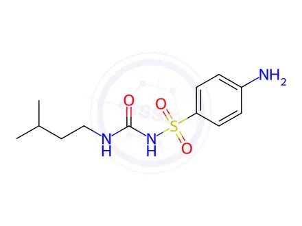 Chemical structure of 1-[(4-Aminobenzene)sulfonyl]-3-(3-methylbutyl)urea