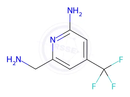 Chemical structure of 6-(Aminomethyl)-4-(trifluoromethyl)pyridin-2-amine