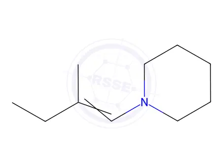 Chemical structure of 1-(2-Methyl-1-butenyl)piperidine