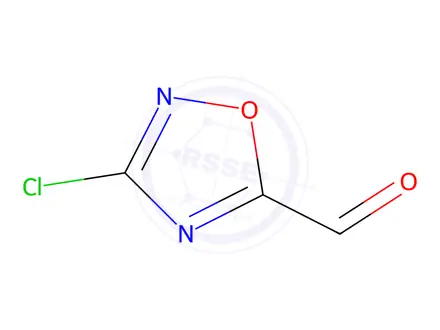 Chemical structure of 1,2,4-Oxadiazole-5-carboxaldehyde, 3-chloro-