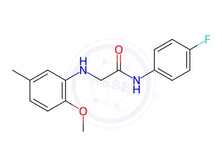 Chemical structure of n-(4-Fluorophenyl)-2-((2-methoxy-5-methylphenyl)amino)acetamide