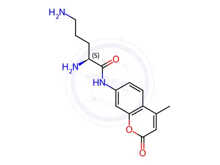 Chemical structure of H-ORN-AMC 2 HCL
